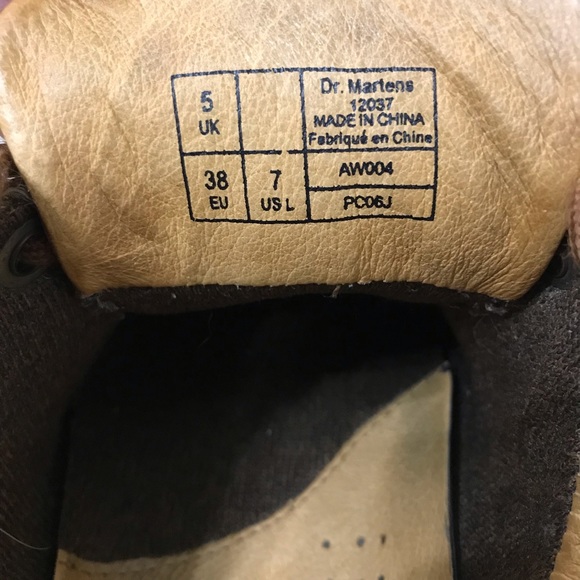 Dr. Martens Leather Chunky Oxford Low Top Shoes Women 7 Brown Vintage 12037 - Picture 13 of 16